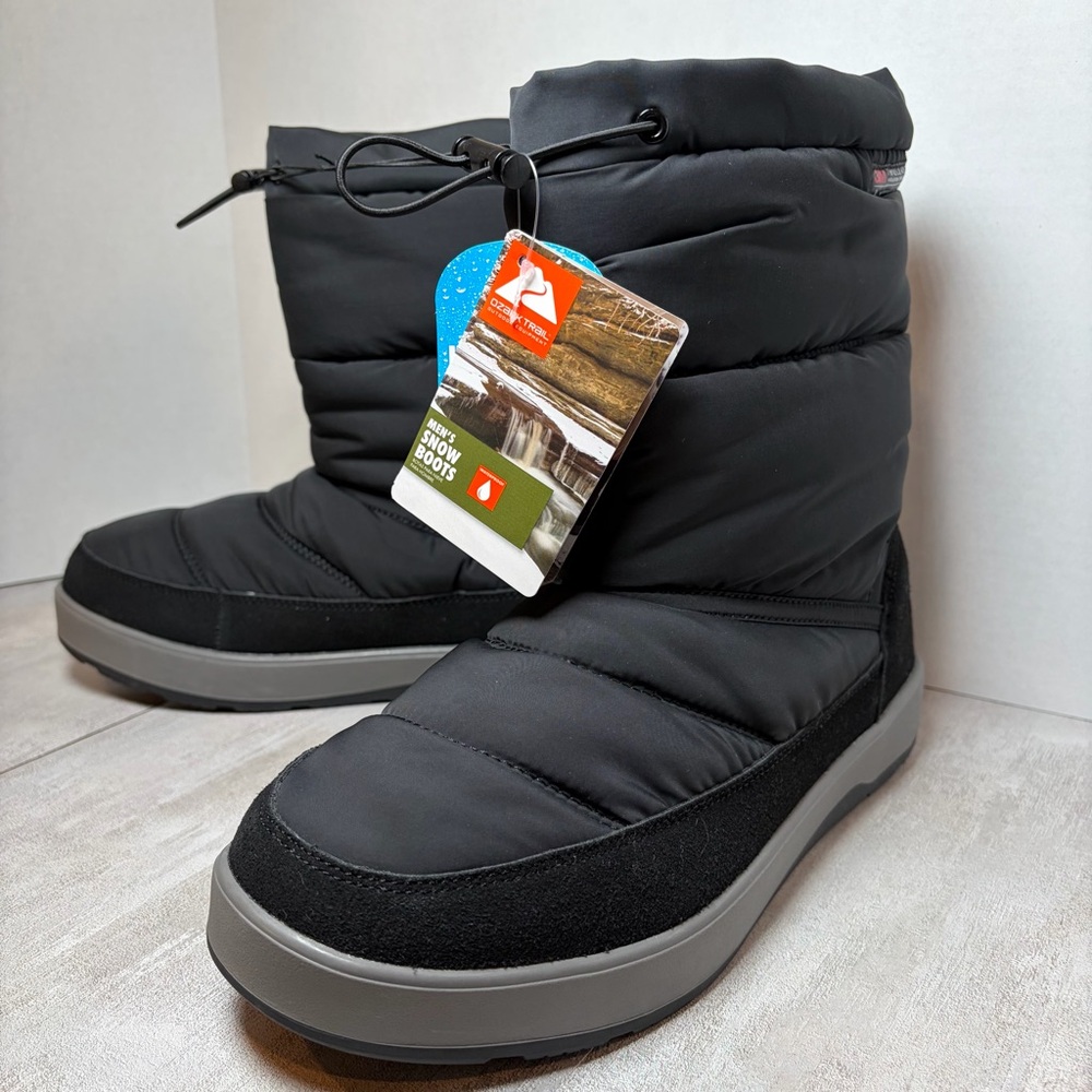 Ozark Trail NWT Men's Snow Boots Size 11 Thinsulate Waterproof Black
